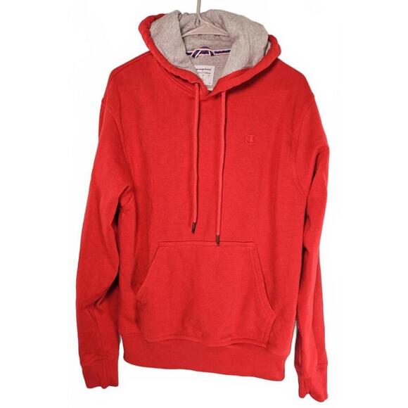 Champion Red Hooded Sweatshirt Hoodie Unisex Size Small - Picture 1 of 8